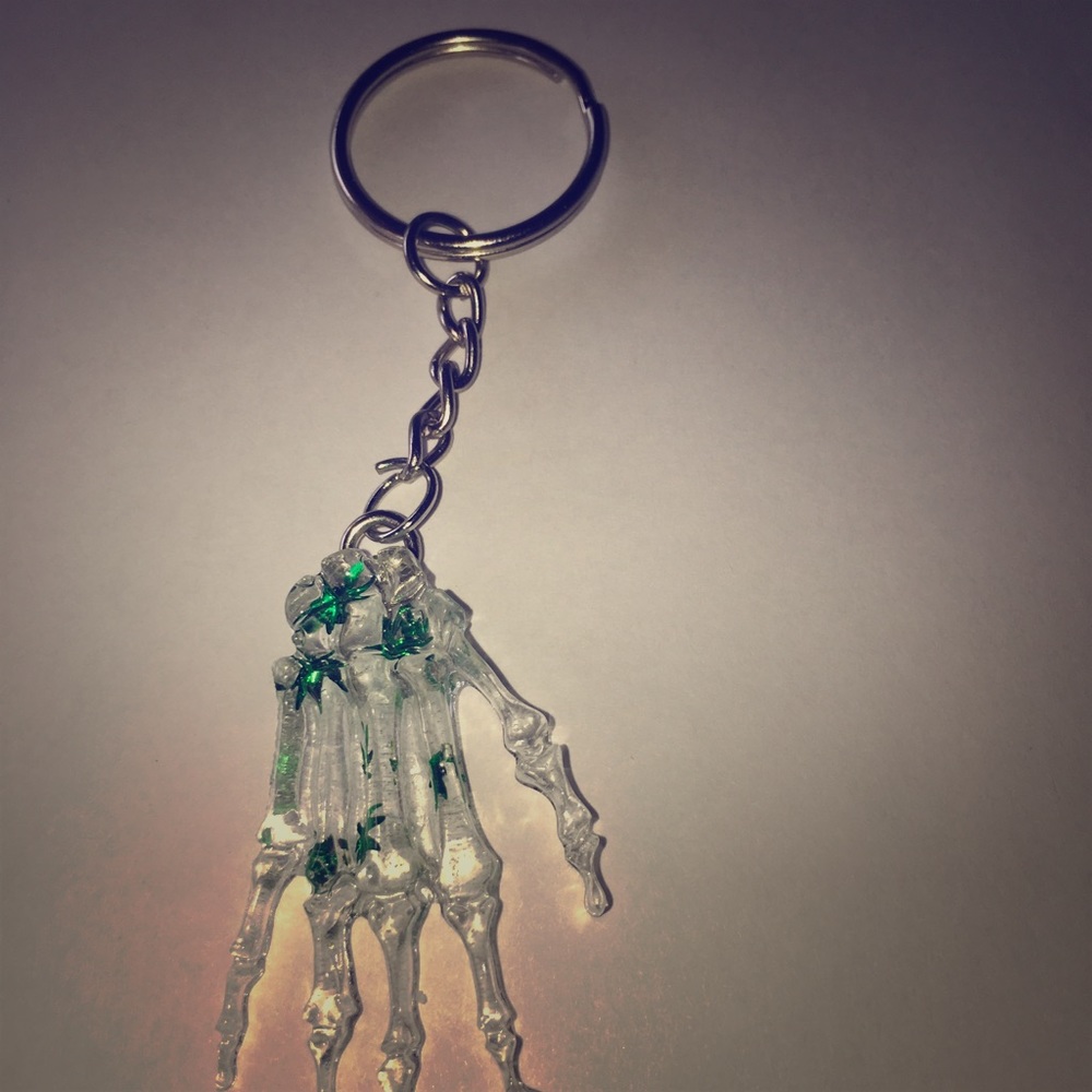 Skeleton Hand Keychain